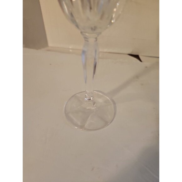 Crystal Wine glass unique cut vertical lines Beautiful Royal Tudor ? Lot Of 2 - Picture 11 of 12